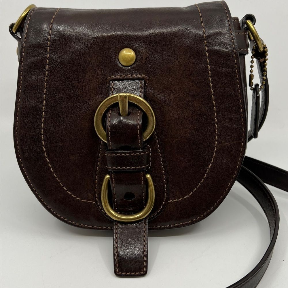 Coach Mini Garcia Crossbody or Shoulder Bag Y2K Dark Brown Leather - Picture 3 of 17